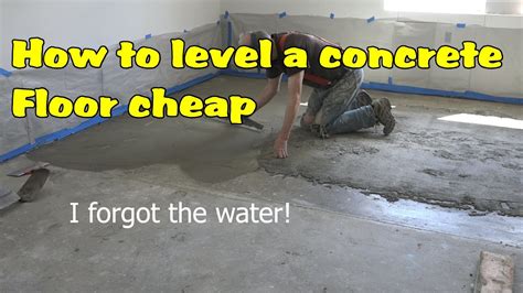 What is the cheapest way to level a concrete floor?