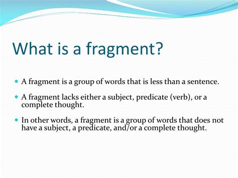 What is the closest meaning to fragment?