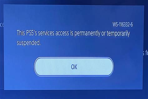 What is the code WS 116332 on PS5?