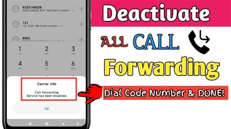 What is the code to remove call forwarding?