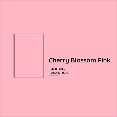 What is the color code for cherry blossom?