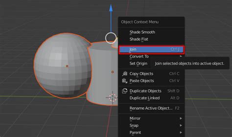 What is the command to merge in Blender?