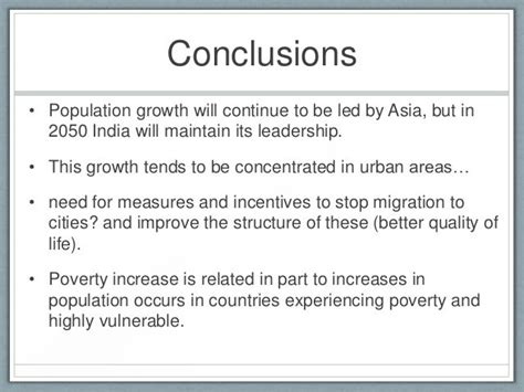 What is the conclusion of population growth?
