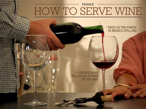 What is the correct way to serve red wine?