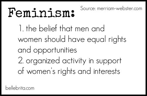 What is the definition of a feminist?