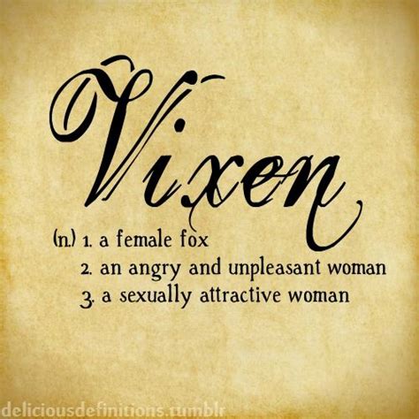 What is the definition of a vixen?