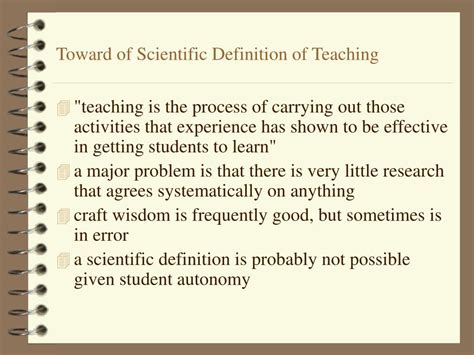 What is the definition of teaching?