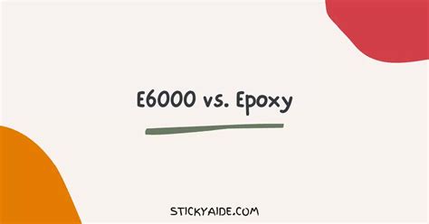 What is the difference between E6000 and epoxy?