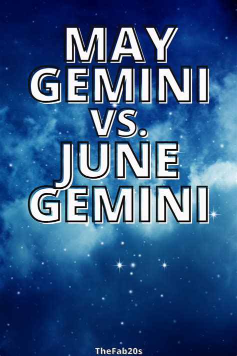What is the difference between June Gemini and May Gemini?