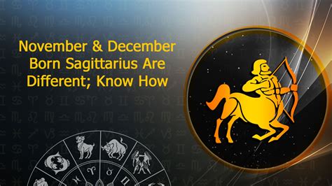 What is the difference between November Sagittarius and December Sagittarius?