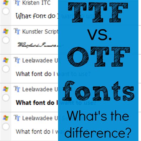 What is the difference between OTF and TTF?