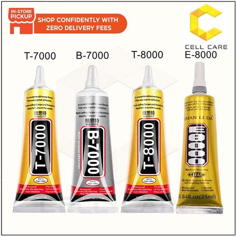 What is the difference between T7000 and T8000 glue?