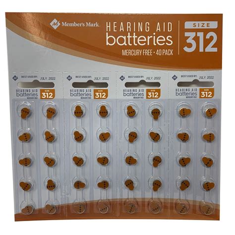 What is the difference between a 312 and 10 hearing aid battery?