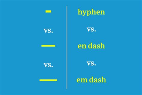 What is the difference between a dash and a hyphen?