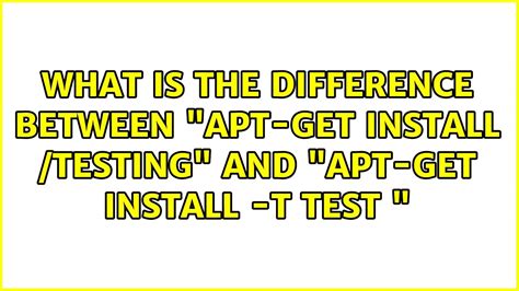 What is the difference between apt-get and apt install?