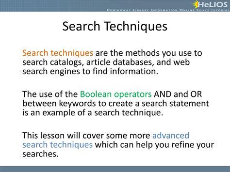 What is the difference between basic search and advanced search techniques?
