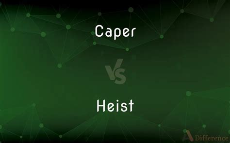 What is the difference between caper and heist?