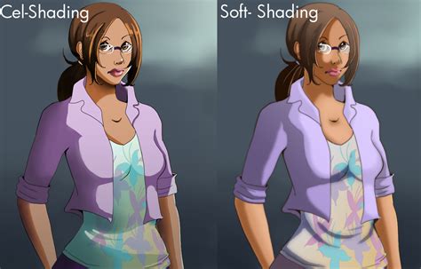 What is the difference between cel shading and blending?