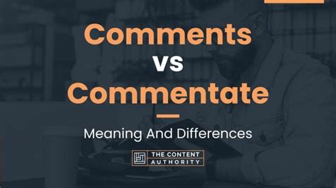 What is the difference between comments and comment?