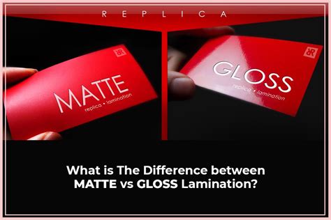 What is the difference between gloss and matt varnish?