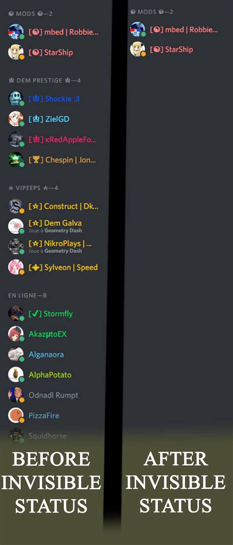 What is the difference between idle and invisible on Discord?