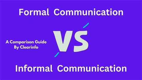 What is the difference between informal communication?