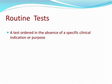 What is the difference between initial test and routine test?