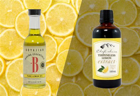 What is the difference between lemon extract and lemon oil?