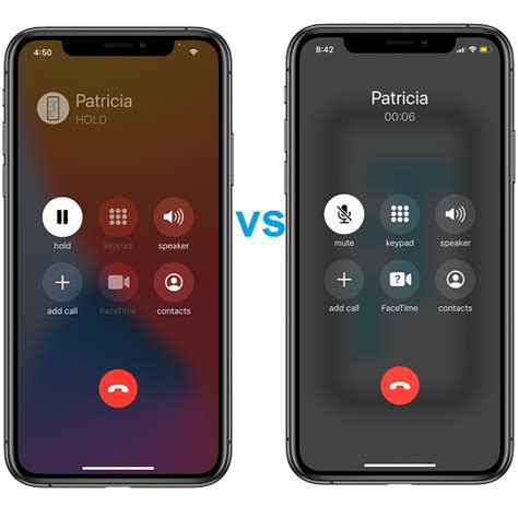 What is the difference between mute and hold on iPhone?