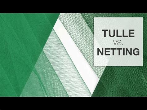What is the difference between netting and tulle?