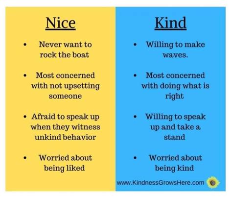 What is the difference between nice and kind in business?