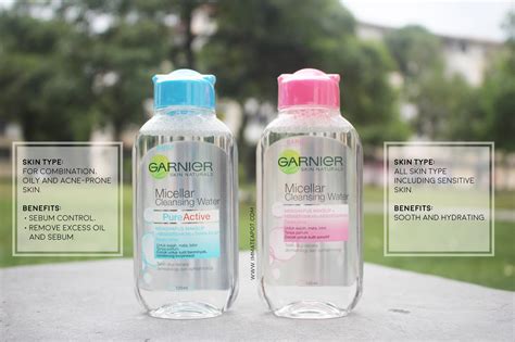 What is the difference between pink and blue Garnier micellar water?