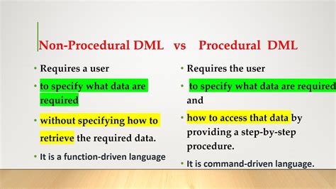 What is the difference between procedural language and declarative language?