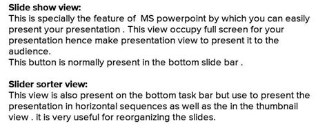 What is the difference between reading view and slideshow view?