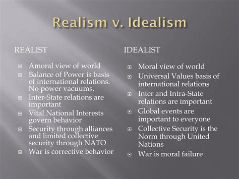 What is the difference between realism and idealism?