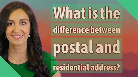 What is the difference between residential and address?