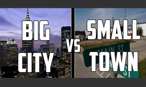What is the difference between small city and big city?
