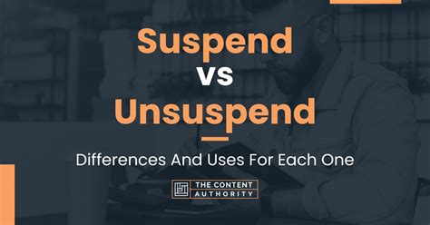 What is the difference between suspend and remove?