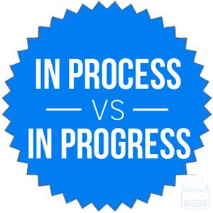 What is the difference between under review and in progress?