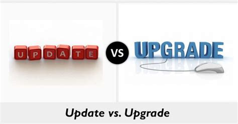 What is the difference between update and upgrade?