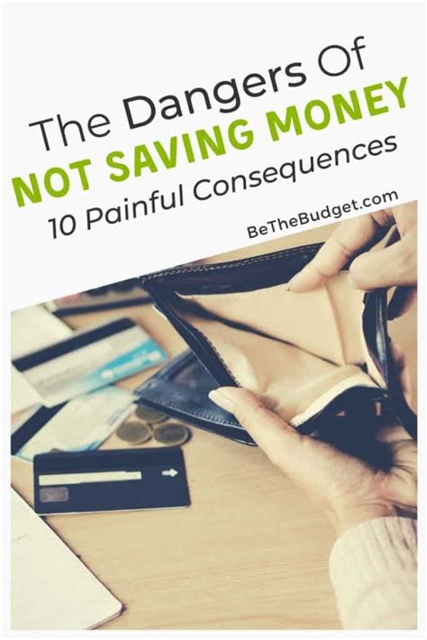 What is the disadvantage of not saving money?