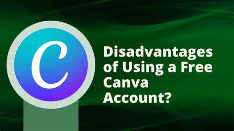 What is the disadvantage of using a free Canva account?