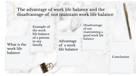 What is the disadvantage of work-life balance?