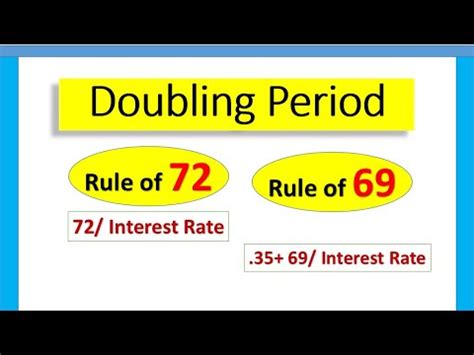 What is the doubling rule of 69?