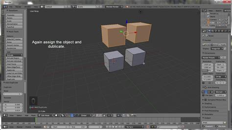 What is the duplicate button in blender?