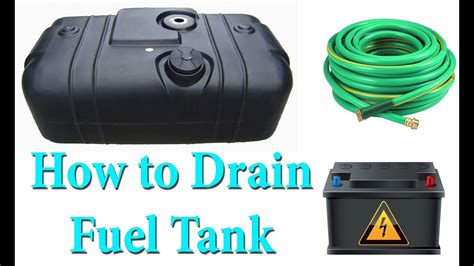 What is the easiest way to drain a gas tank?