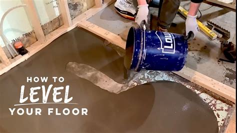 What is the easiest way to level a concrete floor?