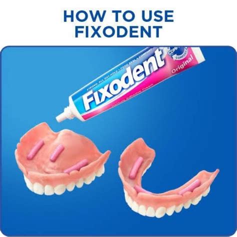 What is the easiest way to remove Fixodent from gums?