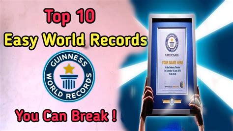 What is the easiest world record to be broken?