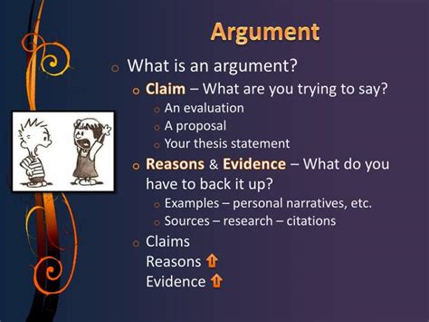 What is the element of argument?
